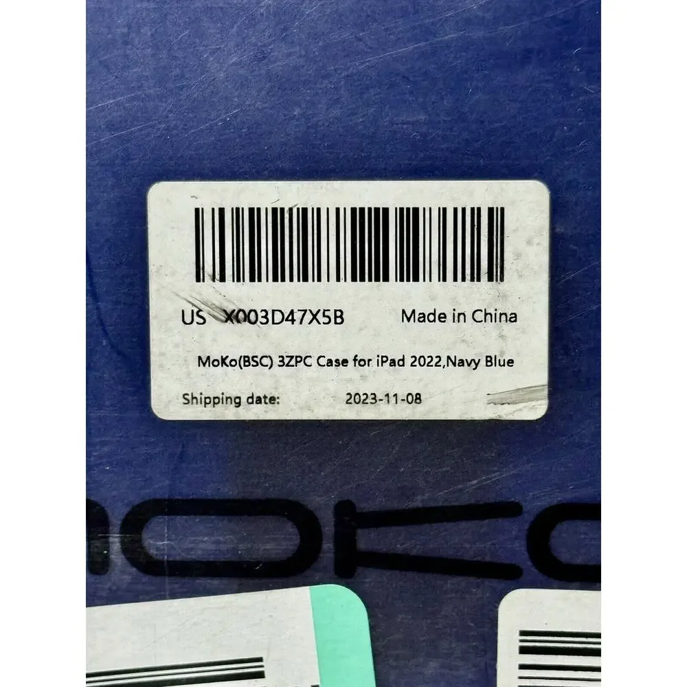 Moko Navy Blue 3ZPC Case For 2022 iPad Tablet Case